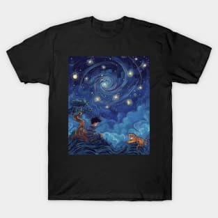 Lost in Imagination with Calvin and Hobbes T-Shirt